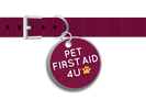 pet collar with PET FIRST AID 4U on the tag
