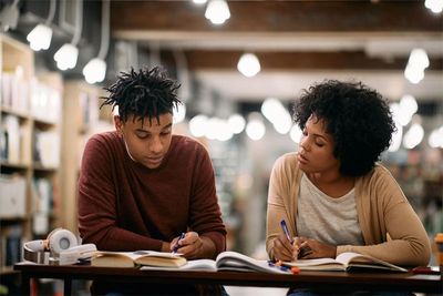 Student getting tutored
