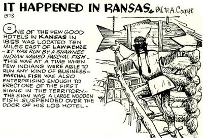 F.A. Cooper cartoon of Fish Hotel in Eudora.