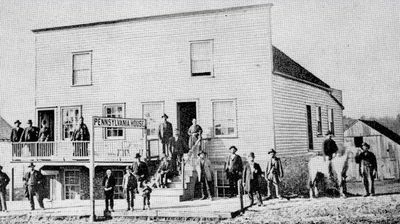 The Pennsylvania or American House hotel in 1880s, Eudora