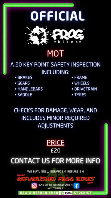 Frog bikes MOT