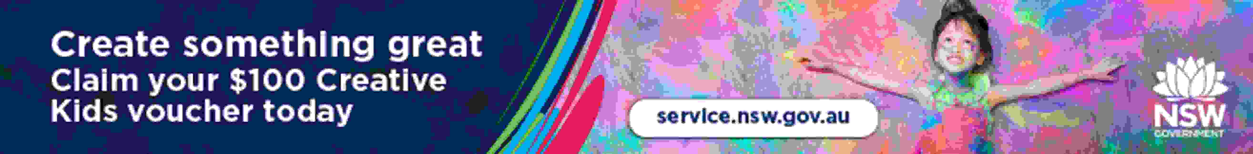 We are a NSW Creative Kids Provider. Claim your voucher with us. 