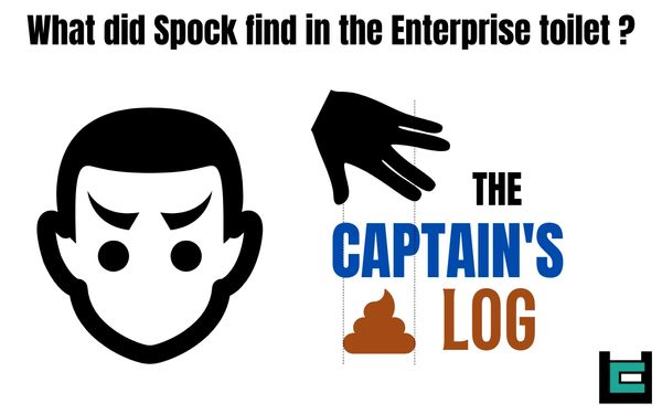 What did Spock find in the Enterprise toilet ?
A: The Captain's log