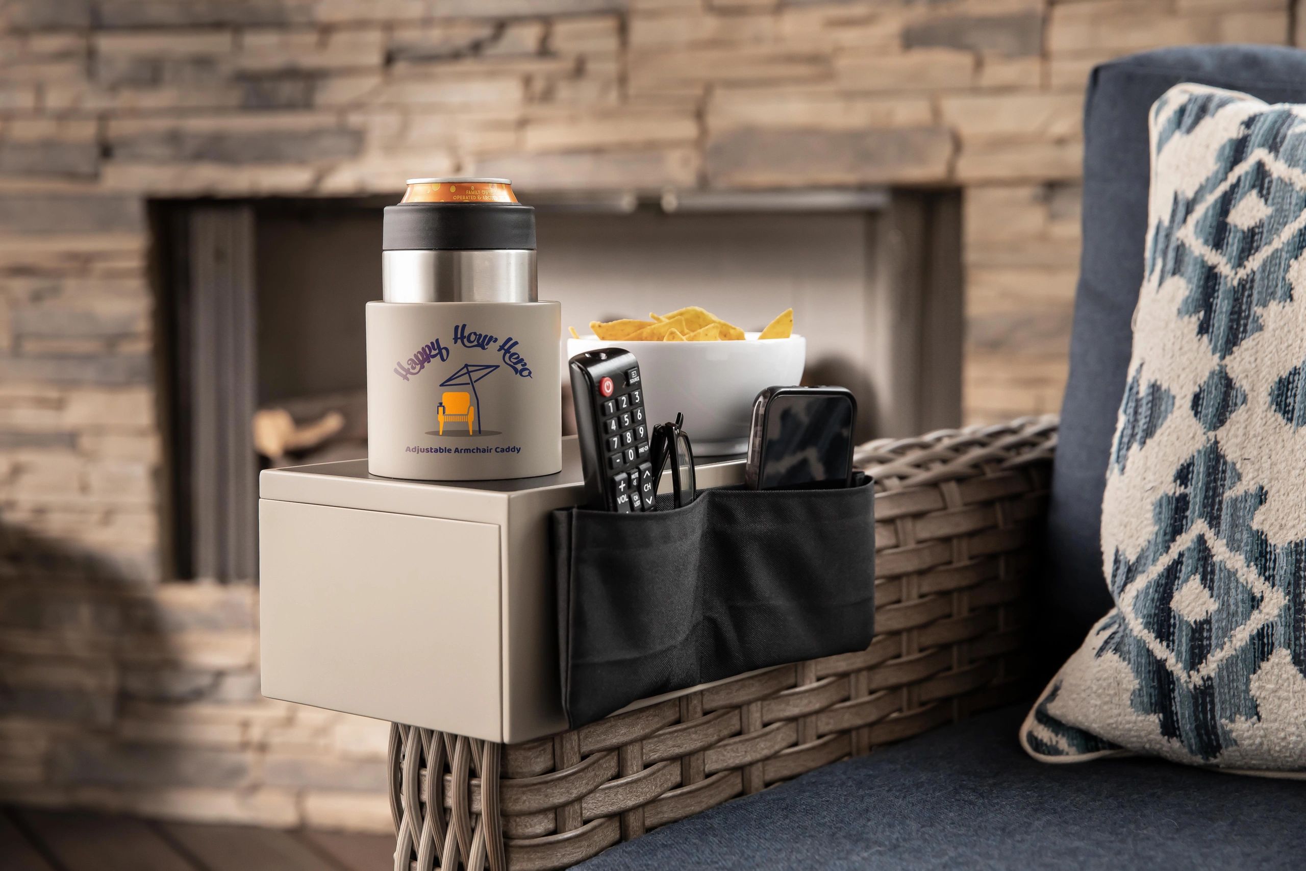 Happy Hour Hero Adjustable Armchair Caddy