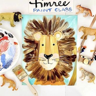 Timree lion painting for kids