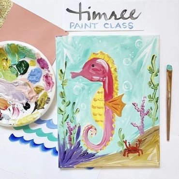 Timree seahorse painting for kids