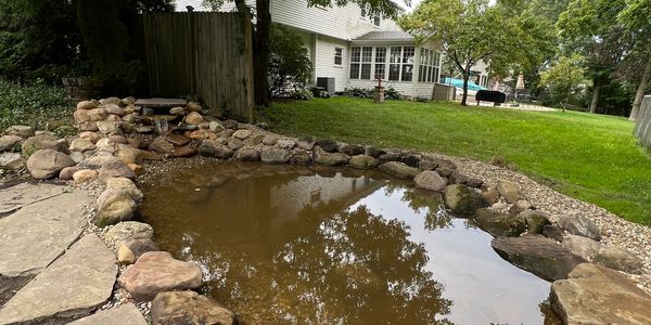Water feature hardscaping in stow ohio