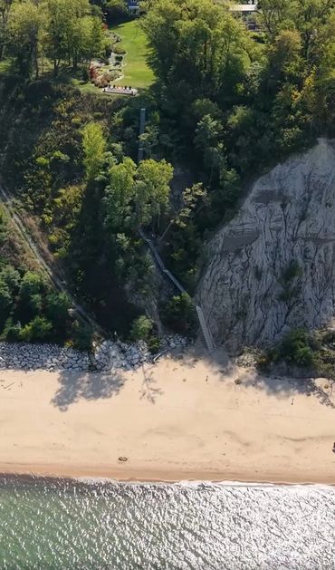 Cliff in Coloma MI near Benton Harbor along Lake Michigan.
