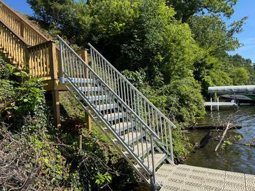 Safety Rail on Lakeside home