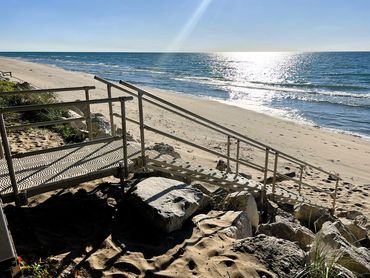 set your rise to fit your site.  install over erosion control system