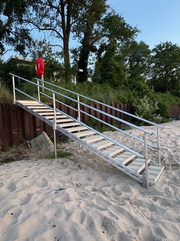 Ogden Dunes, Indiana, Steps, Beach Steps, Adjustable Beach Steps, Seawall
