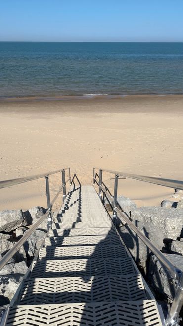 Ogden Dunes, Indiana, Steps, Beach Steps, Adjustable Beach Steps