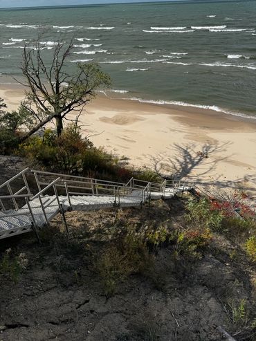 Beach Steps, Coloma Michigan, Lake Michigan, Sand Dunes