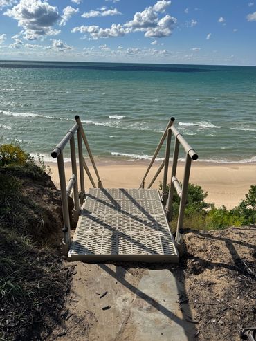 Beach Steps, Coloma Michigan, Lake Michigan, Sand Dunes