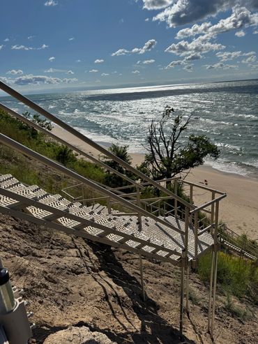 Beach Steps, Coloma Michigan, Lake Michigan, Sand Dunes