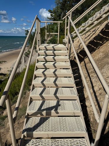 Beach Steps, Coloma Michigan, Lake Michigan, Sand Dunes