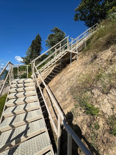 Beach Steps, Coloma Michigan, Lake Michigan, Sand Dunes