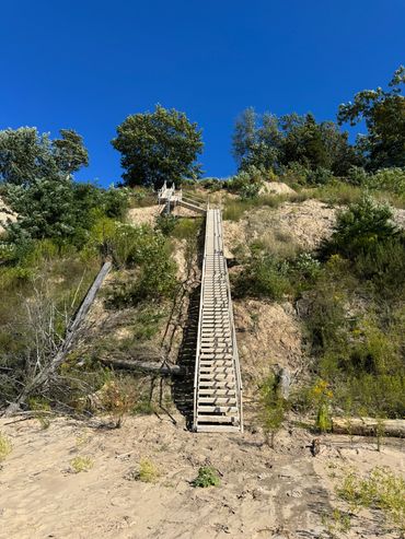 Beach Steps, Coloma Michigan, Lake Michigan, Sand Dunes