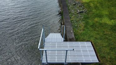Beach Stairs off Seawall Washington State.