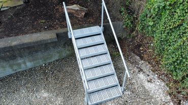 Seawall stair installation Washington State.