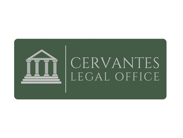 Logo of Cervantes Legal Office with classical pillar design.