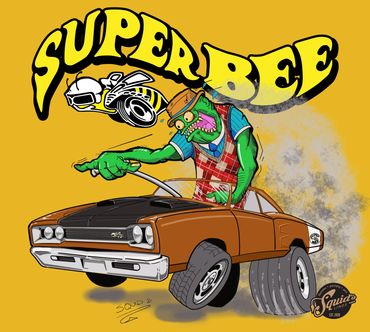 Freak driving the legendary Super Bee
