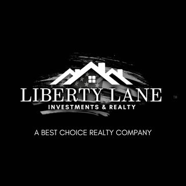 Liberty Lane Investments &amp; Realty logo with tagline on black background.