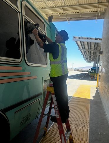 We have the pleasure of providing bus cleaning and detailing services at Victor Valley Transit Autho