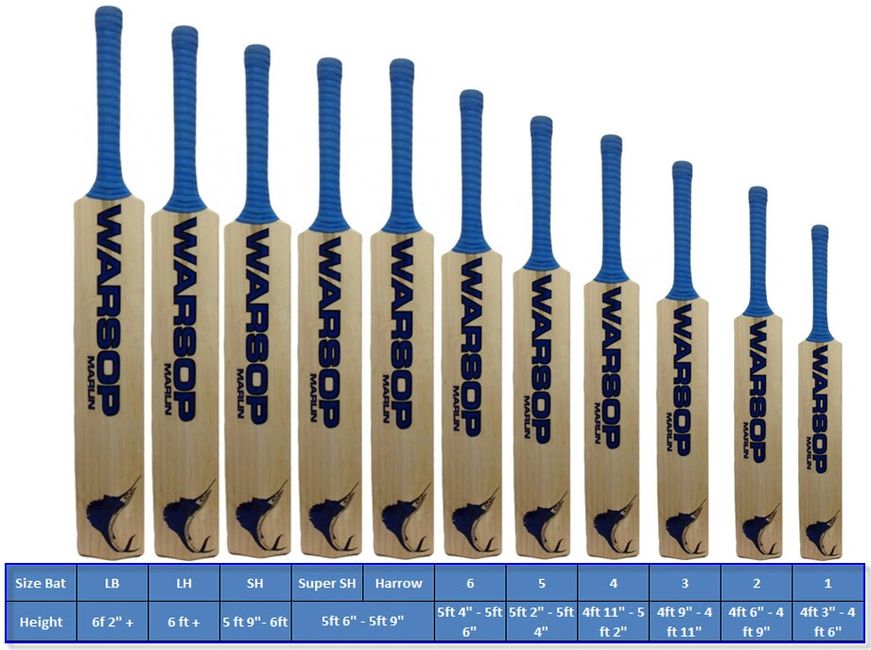Size Guide Warsop Cricket