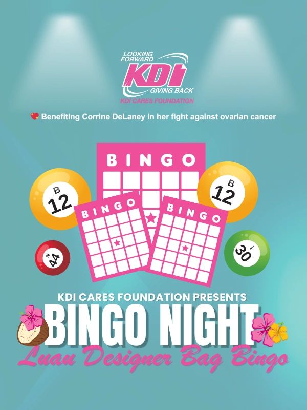 Charity bingo night event for ovarian cancer awareness by KDI Cares Foundation.
