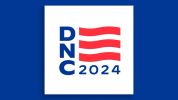 Logo for the DNC 2024 event.