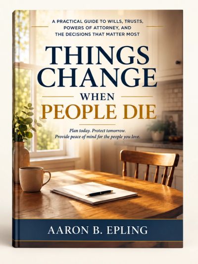 Cover image: Things Change When People Die - by Aaron B. Epling