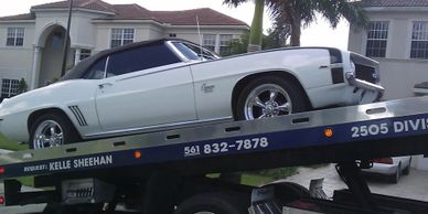 classic car towing