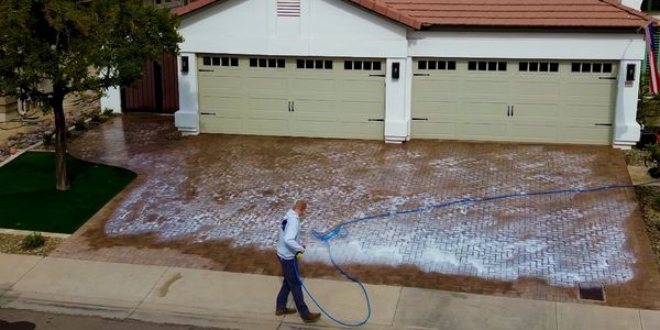 paver driveway pressure wash