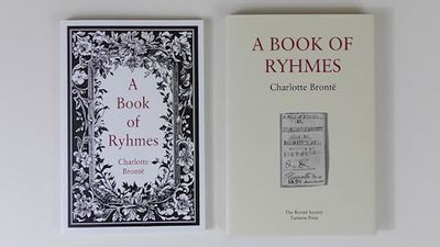 Two editions of "A Book of Rhymes" by Charlotte Brontë side by side.