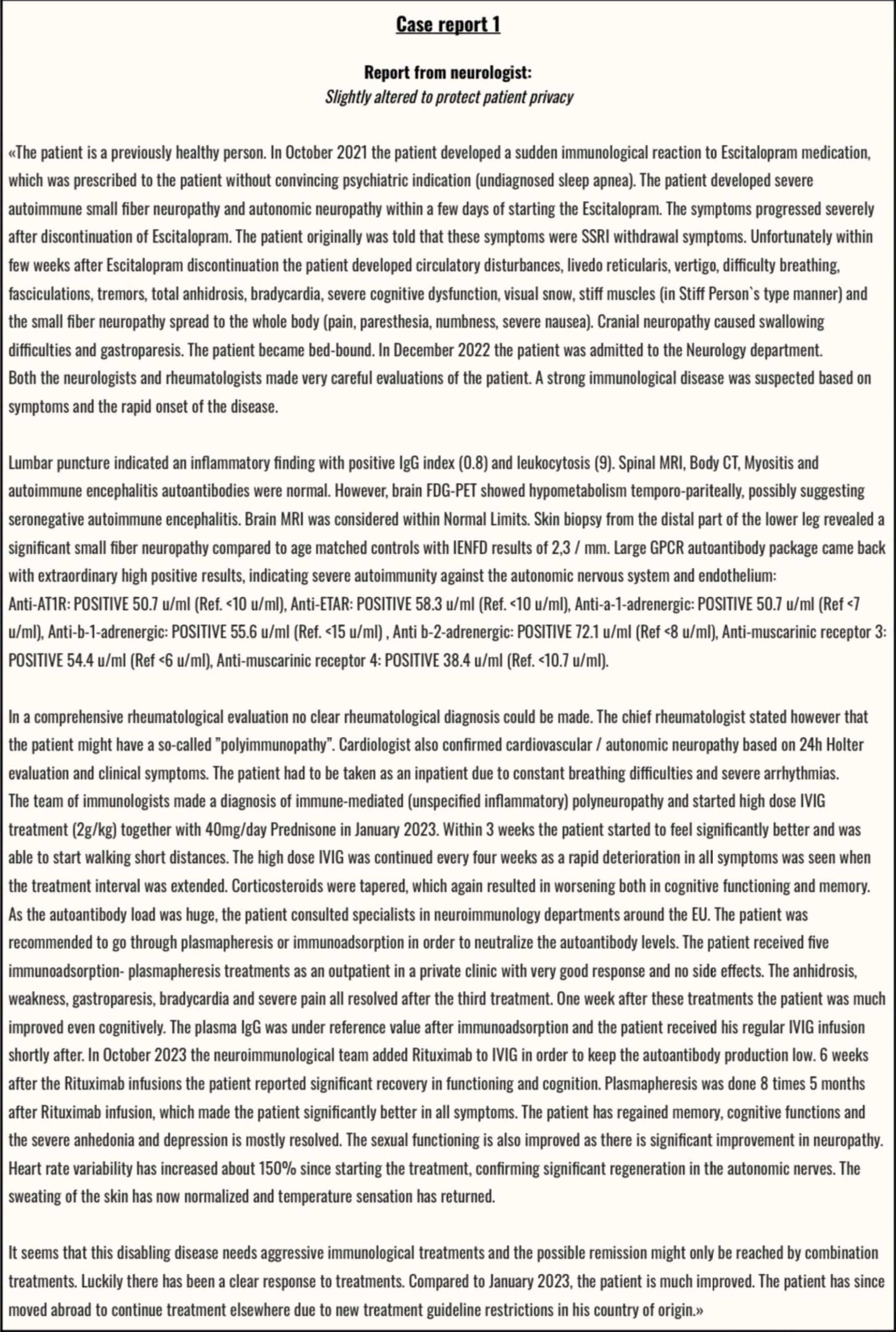Case report showcasing a PSSD patient’s neurological work up and diagnosis
