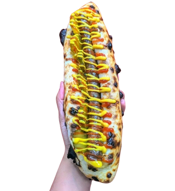 Our take on pizza dogs. Using locally-sourced artisanal sausages on house-made bun. 