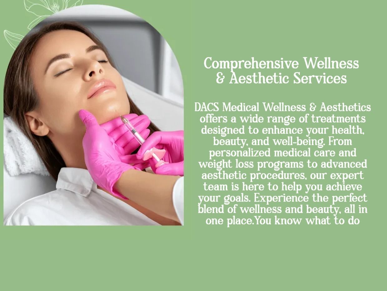 Aesthetics offers a wide range of treatments designed to enhance your health, beauty, well-being. 