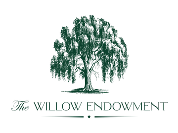 The willow endowment logo with tree icon in green color 