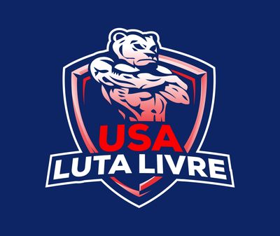 Muscular bear logo with USA Luta Livre text.