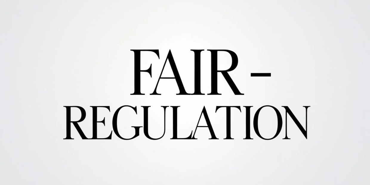 Text displaying the words 'FAIR-REGULATION' in bold black letters on a white background.