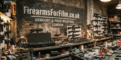 Armoury With Logo On Wall