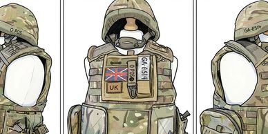 Body Armour And Helmet Cartoon