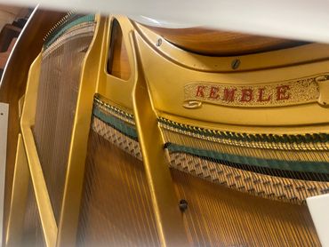 Rare Kemble Baby Grand white Piano in Cheshire, Manchester, Liverpool, North Wales, Chester, Preston