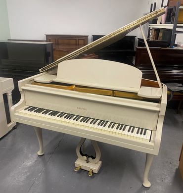 Rare Kemble Baby Grand white Piano in Cheshire, Manchester, Liverpool, North Wales, Chester, Preston
