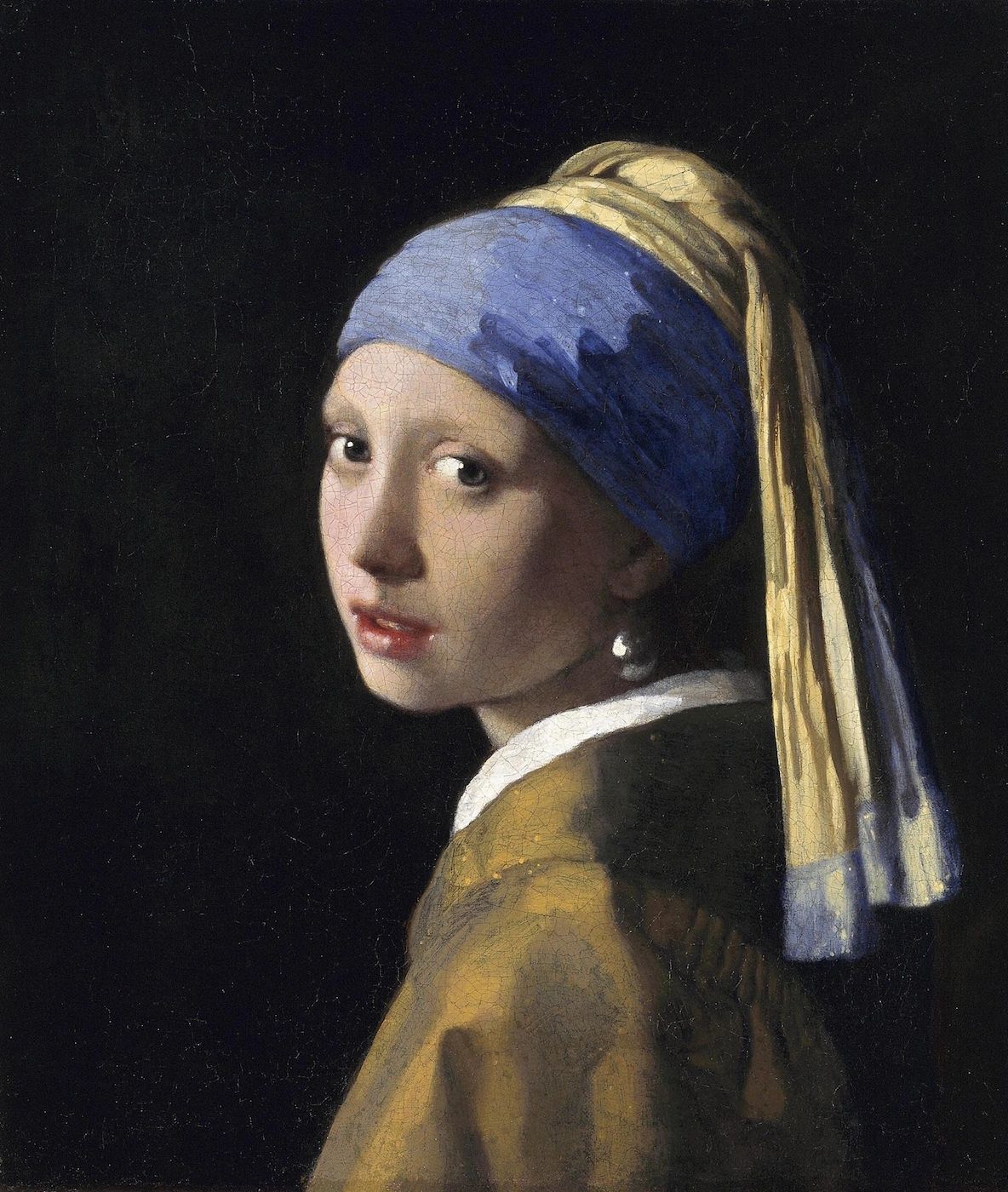 Lapis lazuli utilisé par Vermeer pour peindre le turban bleu ( "La Jeune Fille à la perle", 1665)