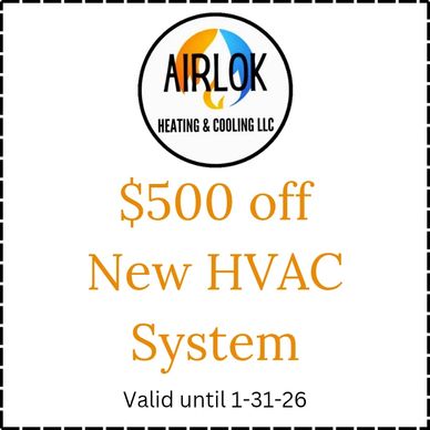 $500 off new HVAC system coupon