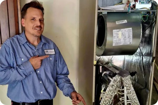 Owner of Airlok Heating & Cooling LLC and new HVAC unit