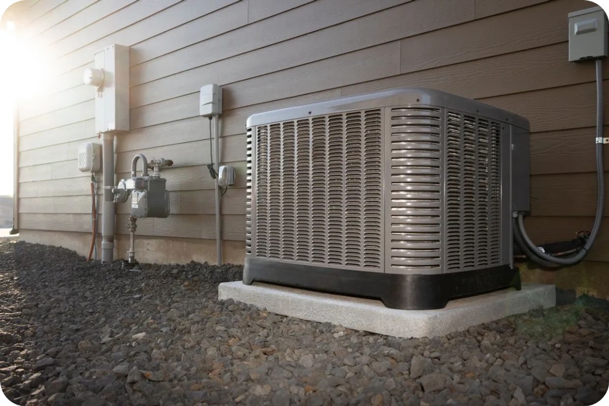 AC unit on the side of a house