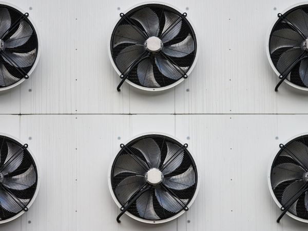 Commercial HVAC unit fan blades